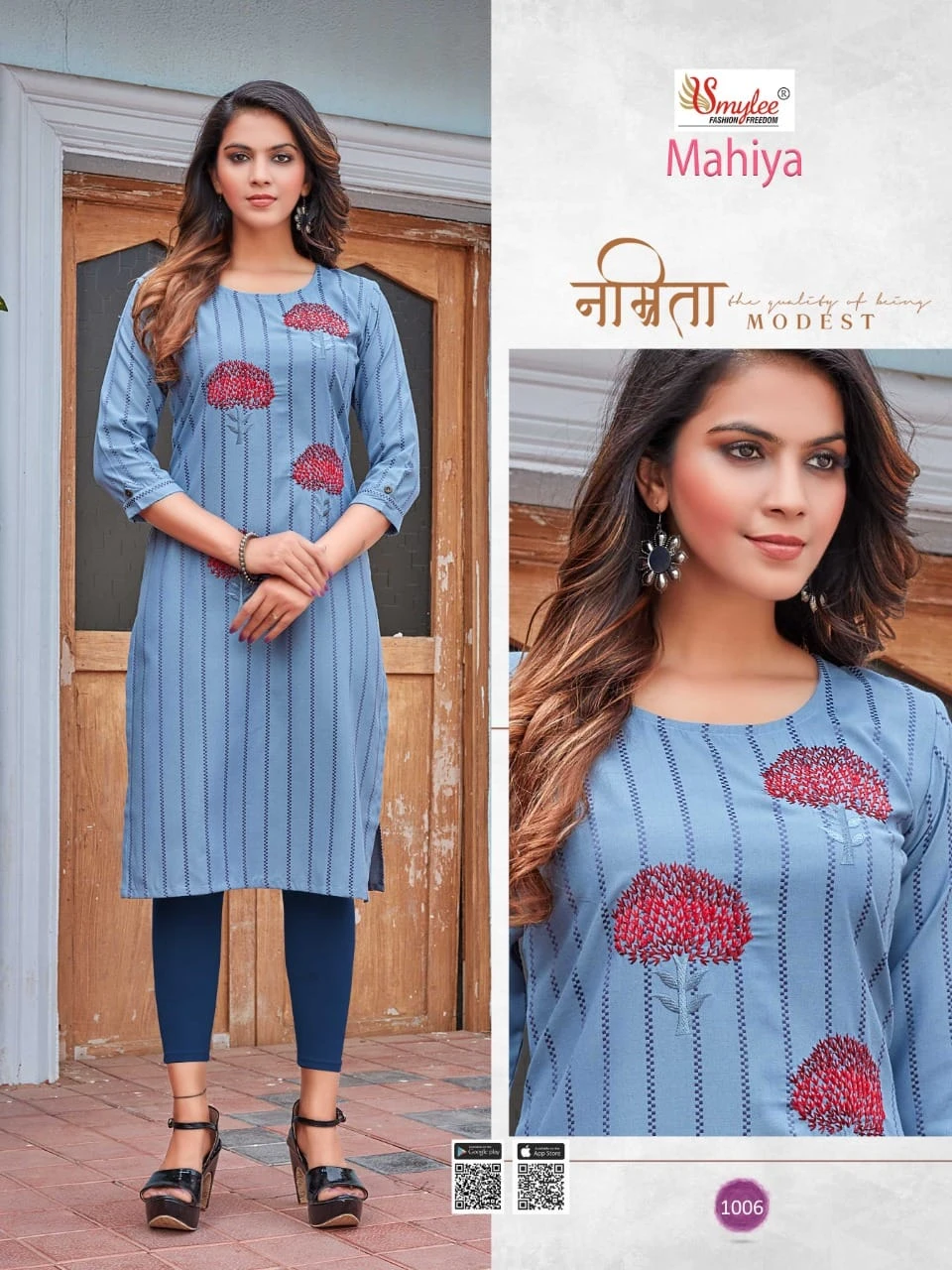 Rung Mahiya Heavy Bombay Lining Rayon Wholesale Kurtis Catalog — Wholesale Kurtis, MPA wholesale from Surat - Gallery Image 9